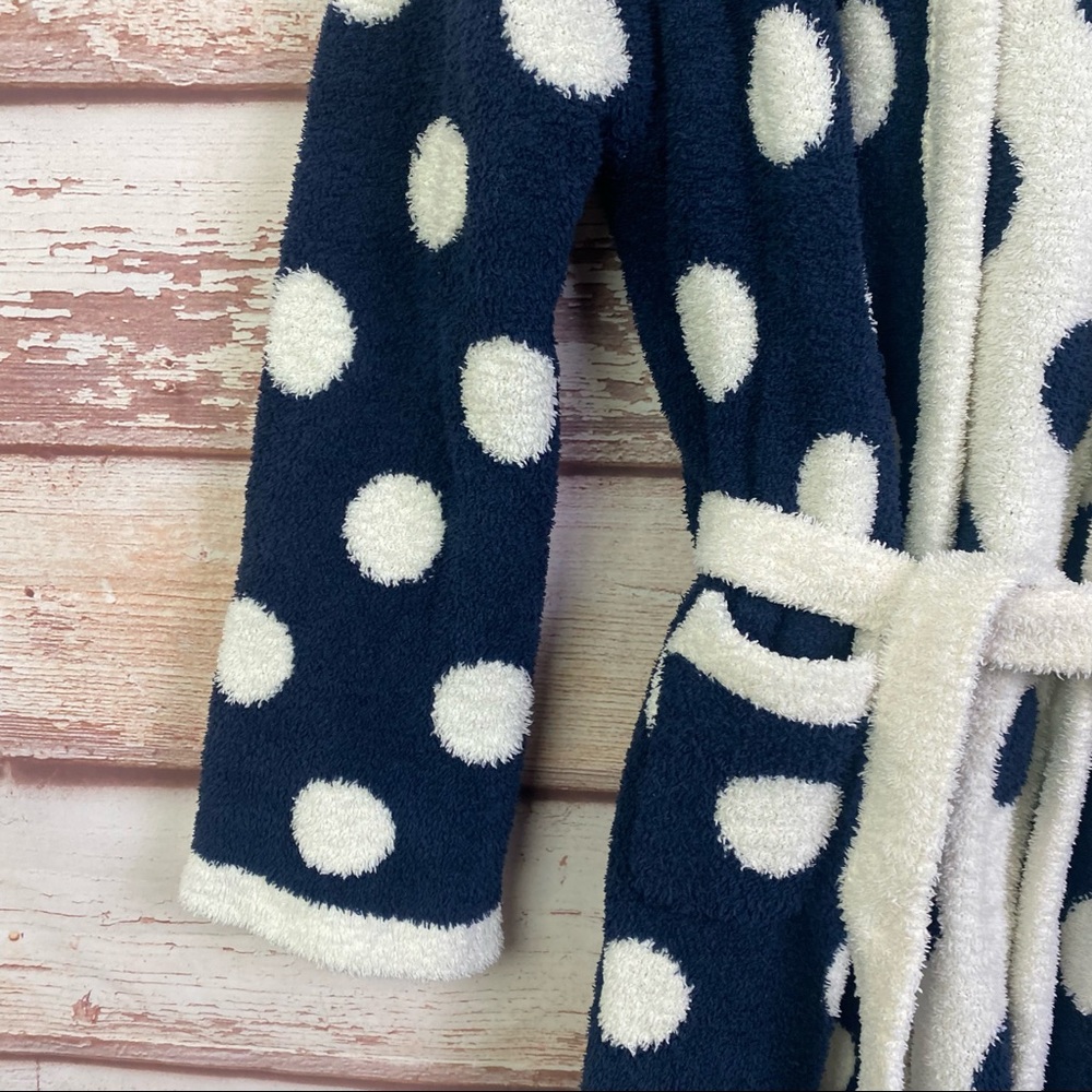 Barefoot Dreams- Polka Dot Short Hooded Robe - Picture 10 of 16